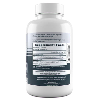 Glucosamine Chondroitin MSM Supplemental Facts